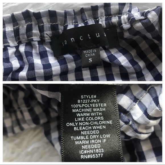 Off Shoulder Plaid Gingham Top by Sanctuary - Picture 8 of 8